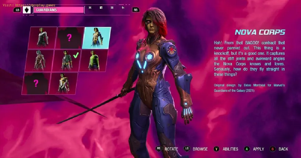 Guardians of the Galaxy: How to get Gamora’s Nova Corp outfit