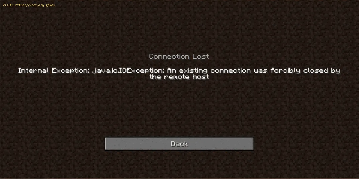 Minecraft : Comment corriger l'erreur "Internal exception : java.io.ioexception : connection reset".