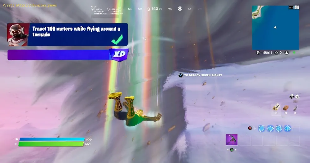 Fortnite: How to travel 100 meters while flying around in a tornado