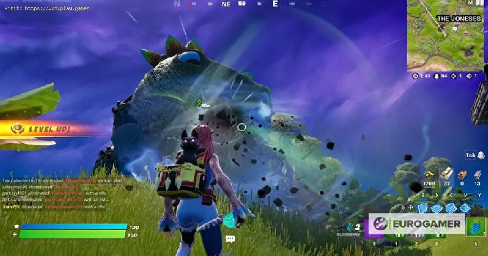 Fortnite: How to glide for 60 meters after launching from a Klombo’s blowhole