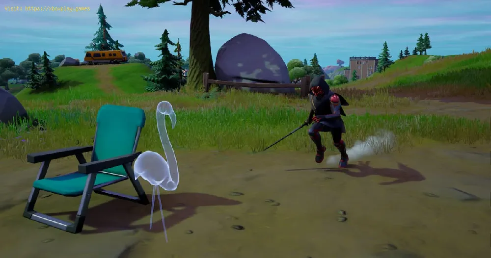 Fortnite: How to decorate with flamingo lawn ornaments