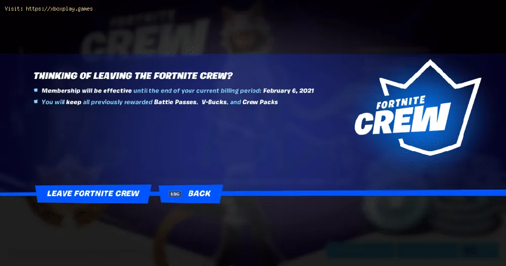 Fortnite: How to cancel crew subscription