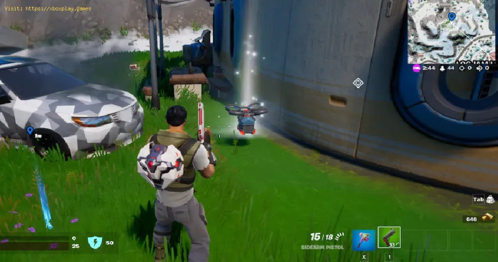 Fortnite: How to drive a car or truck between two Seven Outposts without exceeding a speed of 60
