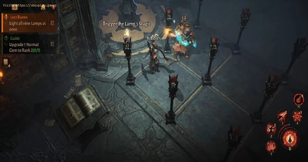 Diablo Immortal: How to solve Light All Nine Lamps At Once Puzzle