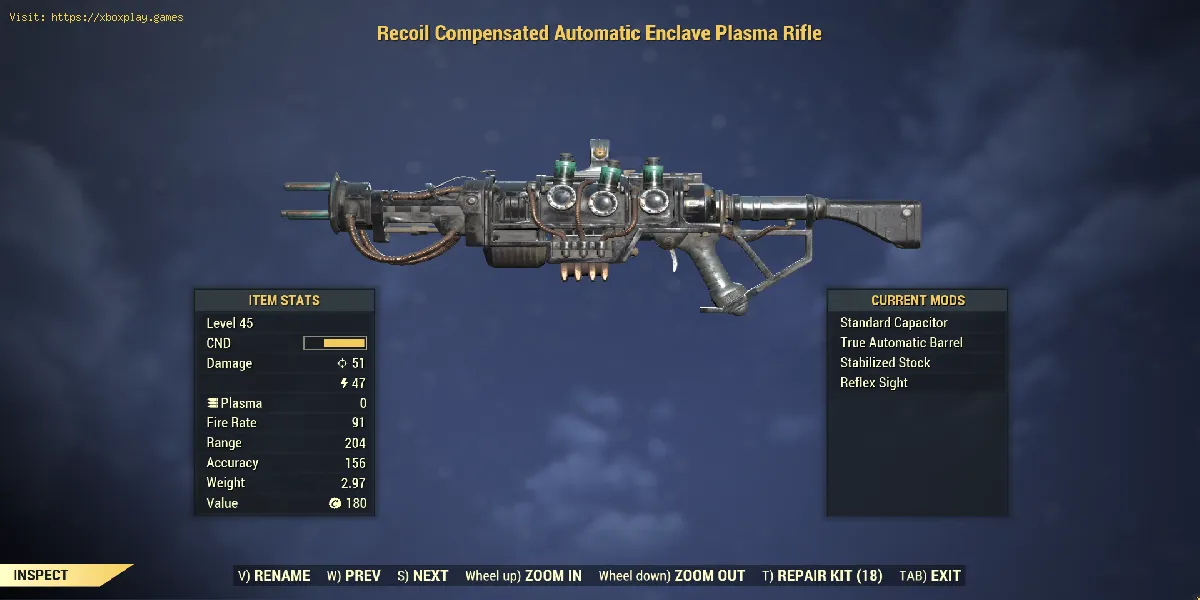 Fallout 76: Cómo obtener el rifle de plasma de Enclave