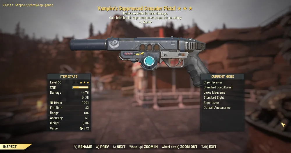 Fallout 76: How to get the Crusader Pistol