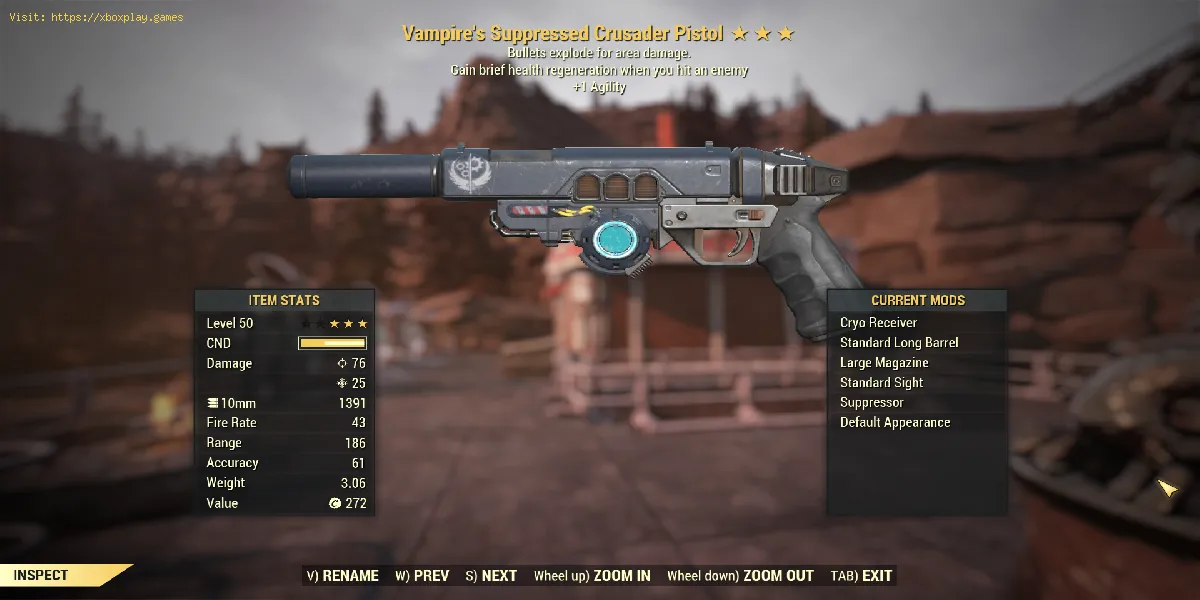 Fallout 76: come ottenere la pistola Crusader