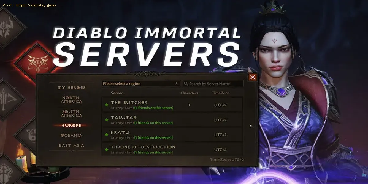 Come cambiare server in Diablo Immortal