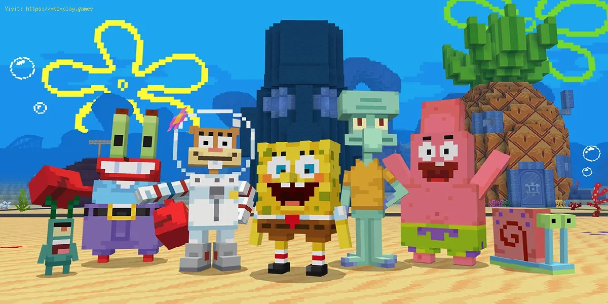 Todos os personagens em Minecraft Spongebob DLC