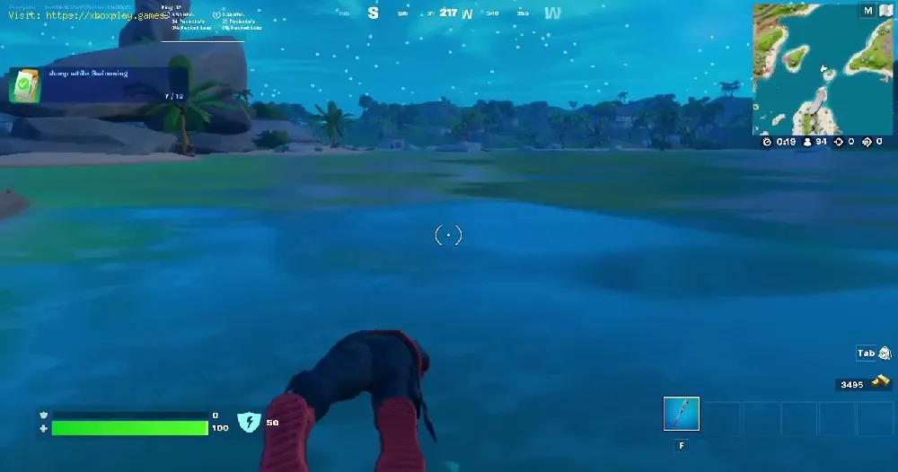 How to Jump While Swimming in Fortnite