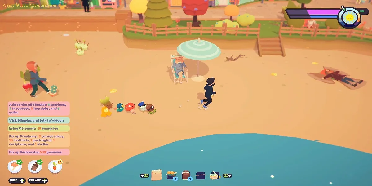 Come appendere in mare in Ooblets