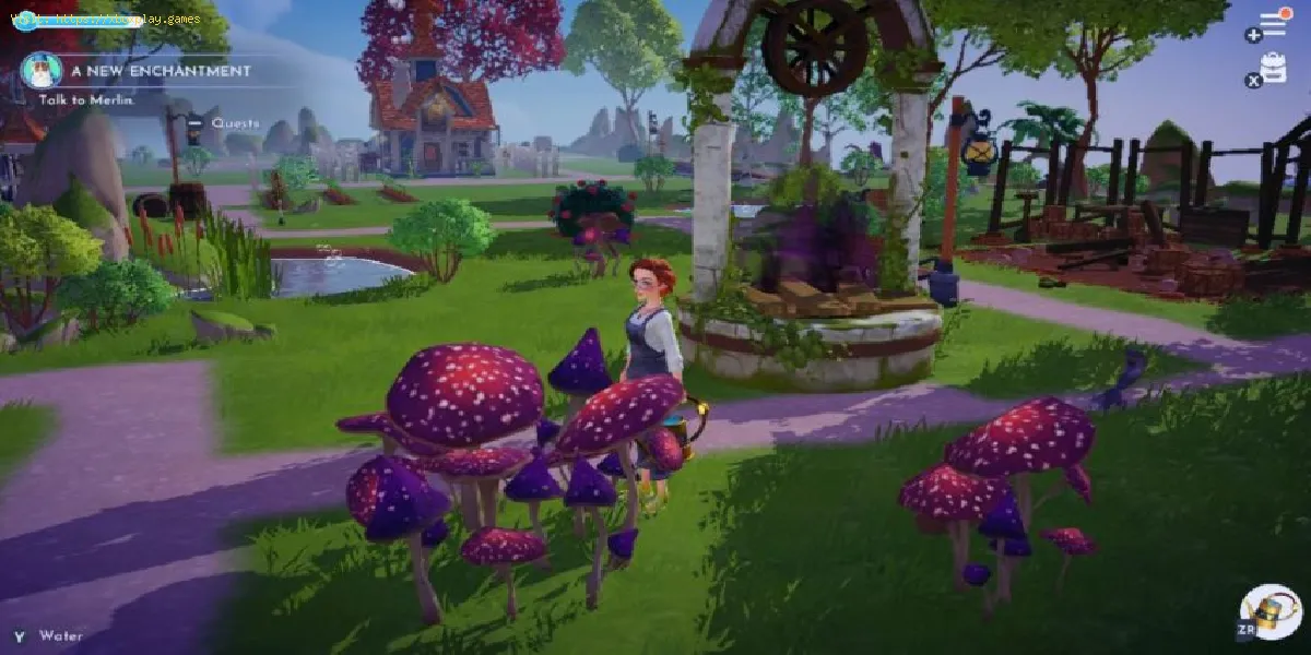 Como destruir cogumelos maciços em Disney Dreamlight Valley