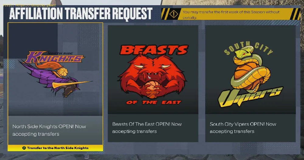 How to Transfer Affiliation in NBA 2K23