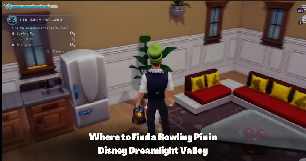 Bowling Pin, Light Bulb, and Toy Train in Disney Dreamlight Valley