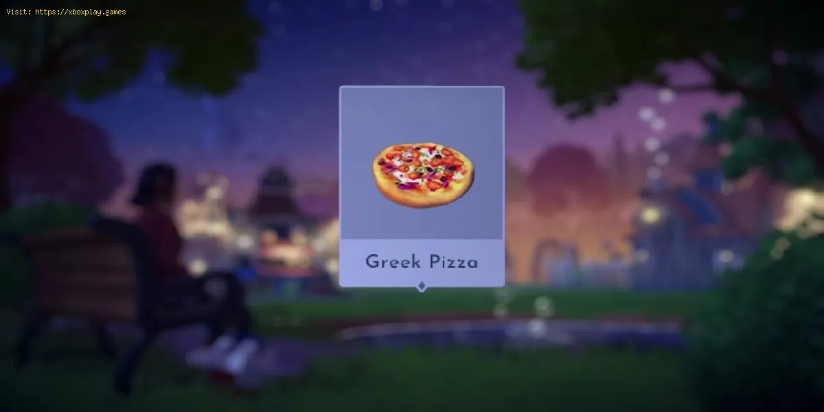 Recette de pizza grecque dans Disney Dreamlight Valley