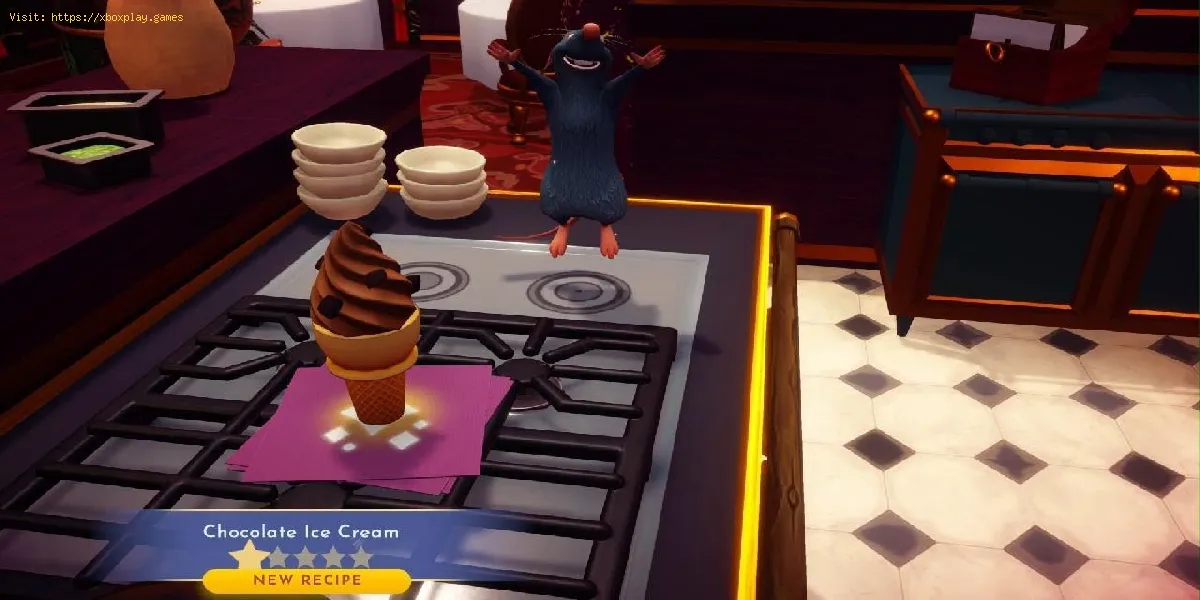 Receta de helado de chocolate en Disney Dreamlight Valley