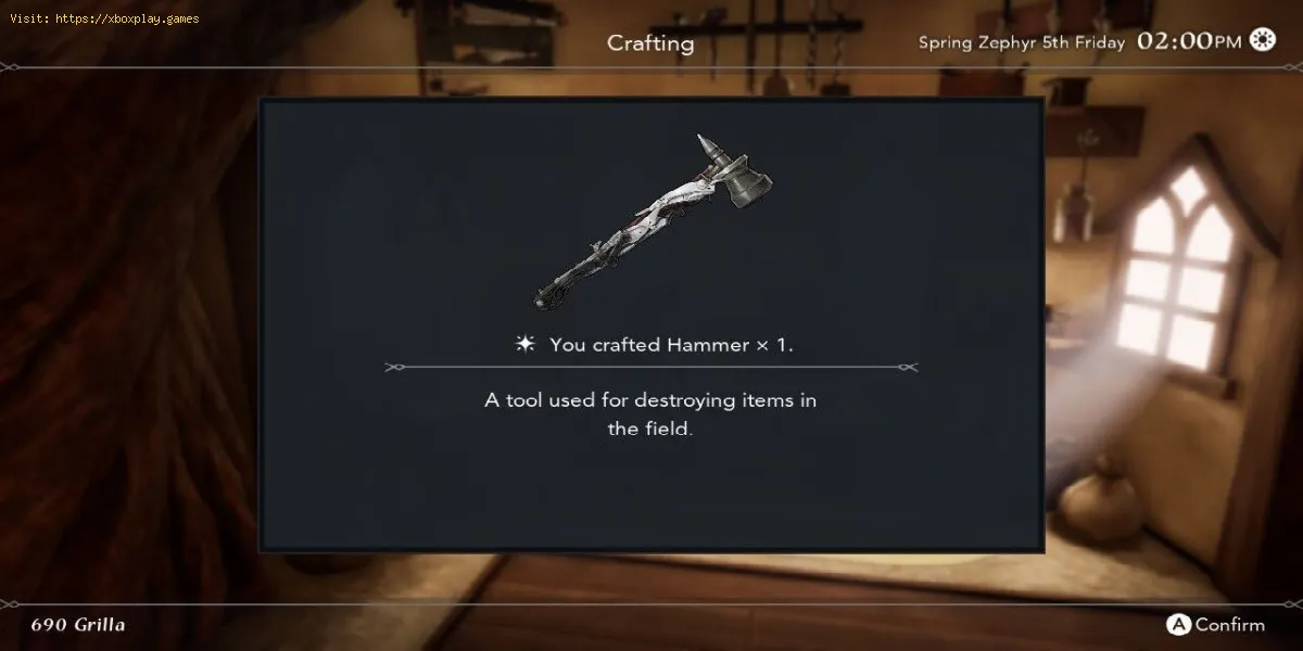 Wie erstelle ich einen Hammer in Harvestella?
