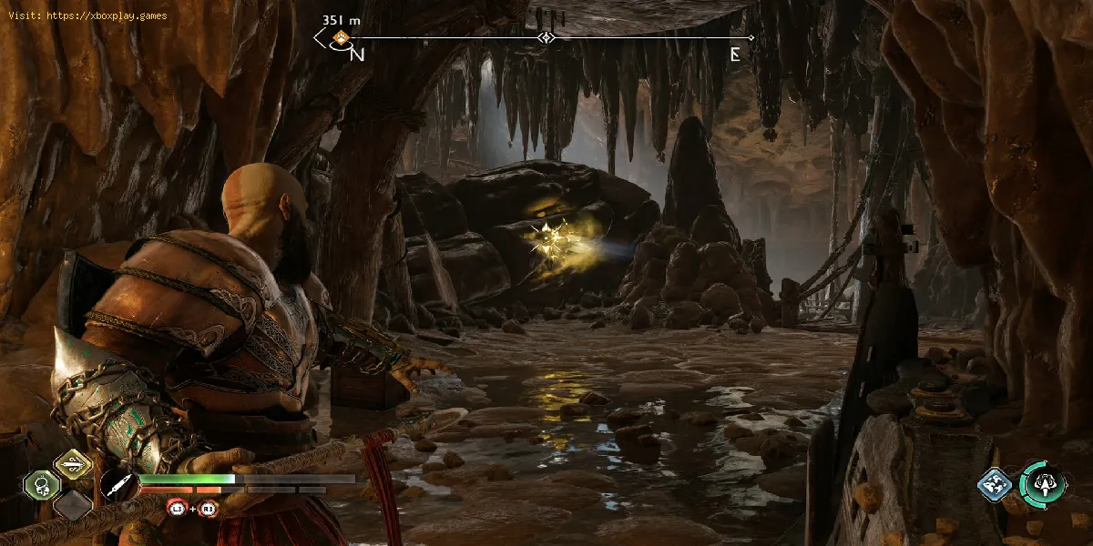 Cómo romper rocas amarillas agrietadas en God Of War Ragnarok