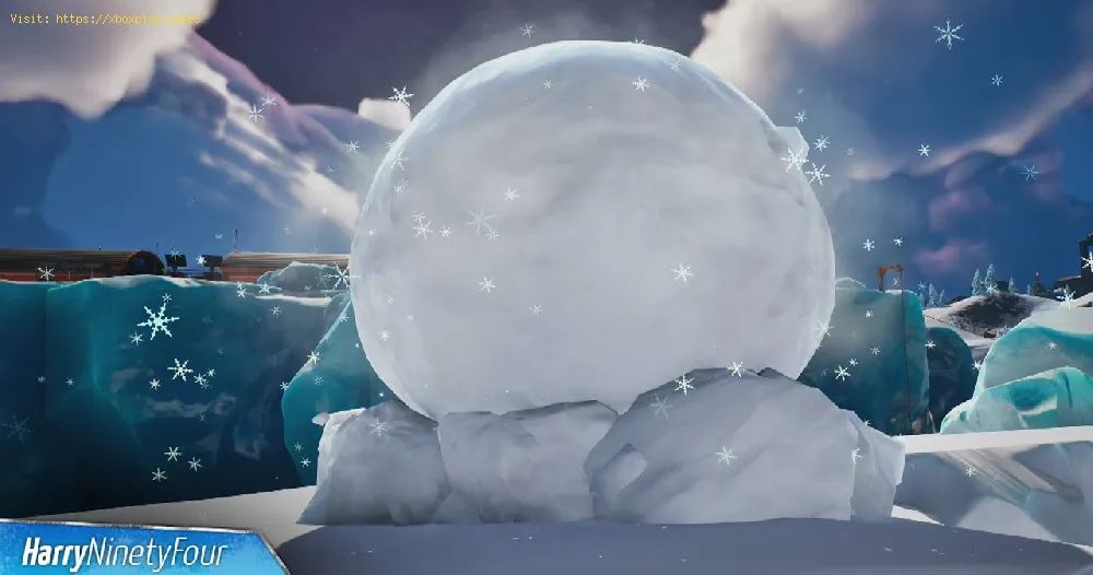 How to Hide in a Giant Snowball in Fortnite