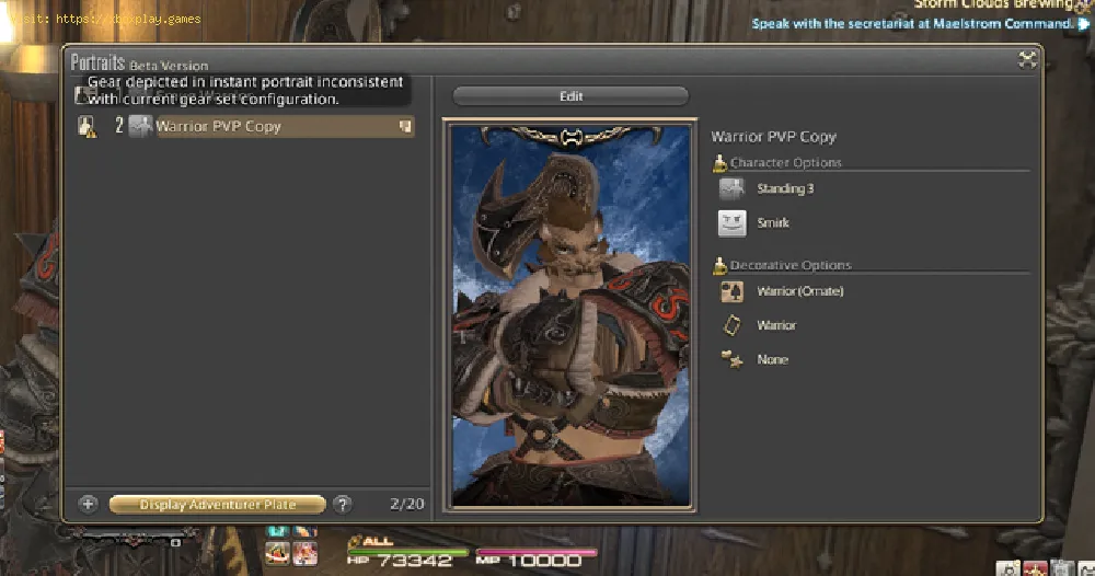 How To Disable Instant Portraits In FFXIV