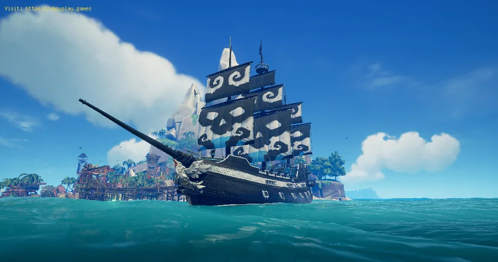 Oreo Valiant Corsair ship set in Sea of Thieves