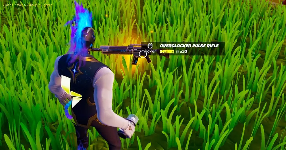 the Mythic Overclocked Pulse Rifle in Fortnite Chapter 4 Season 2