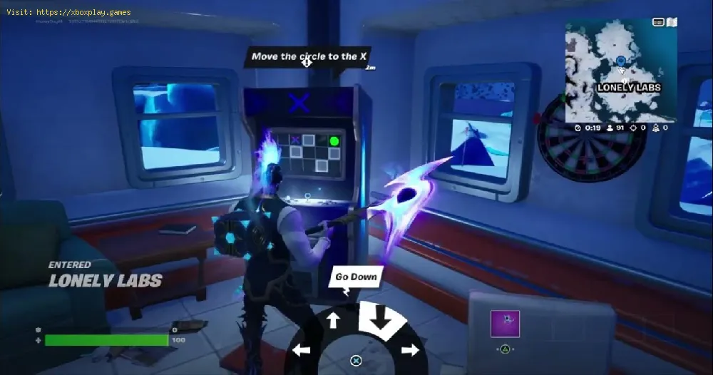 win the arcade game in Frenzy Fields or Slappy Shores in Fortnite