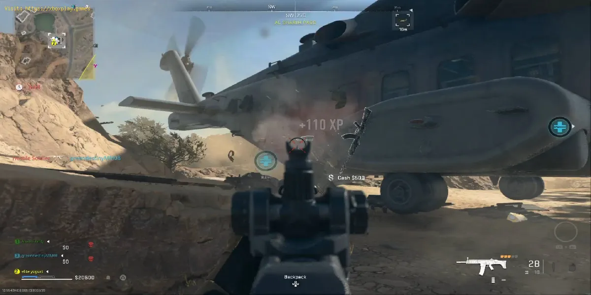matar enemigos con escudo en un helicóptero en Warzone 2 DMZ