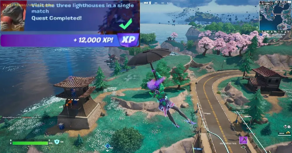 How to visit three lighthouses in a single match in Fortnite