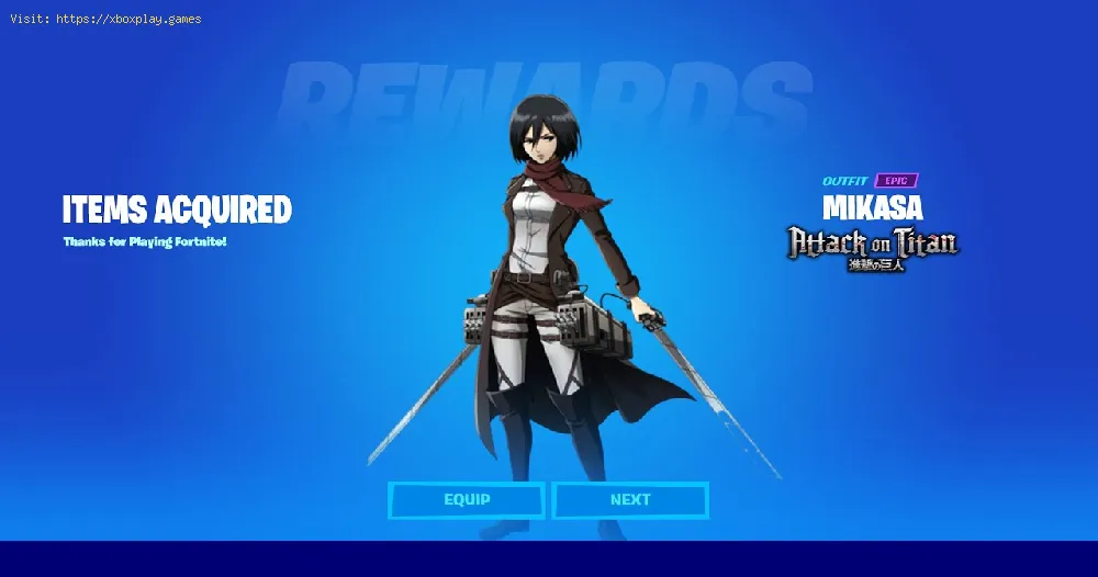 Fortnite: How to Get Mikasa Skin - Tips and tricks