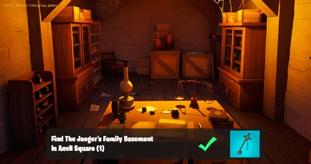 Find the Jaeger’s Family Basement in Anvil Square in Fortnite