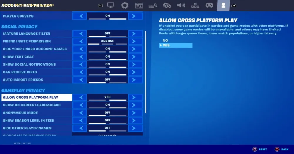 Fortnite: How to enable cross platform matches