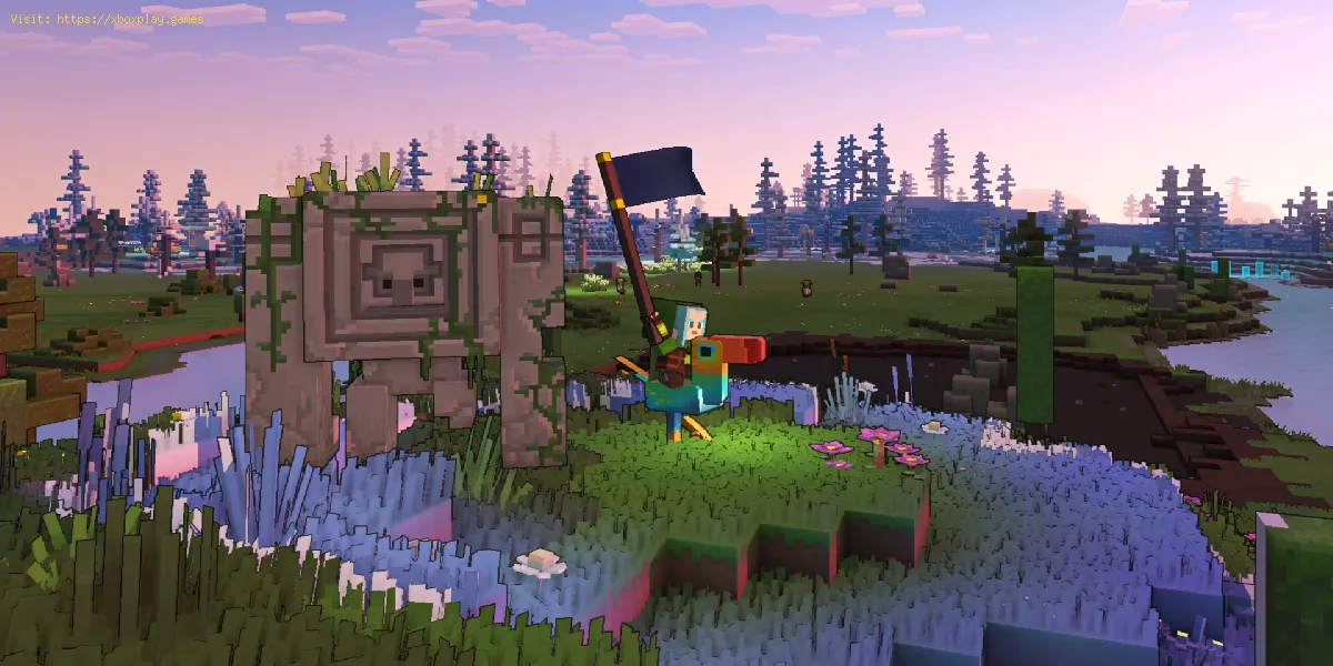 destruir estruturas Piglin em Minecraft Legends