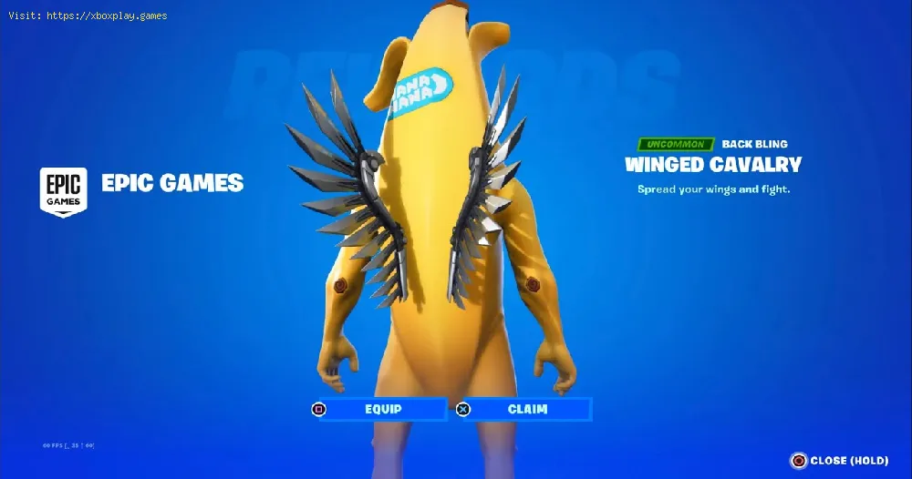 the Winged Cavalry back bling free in Fortnite