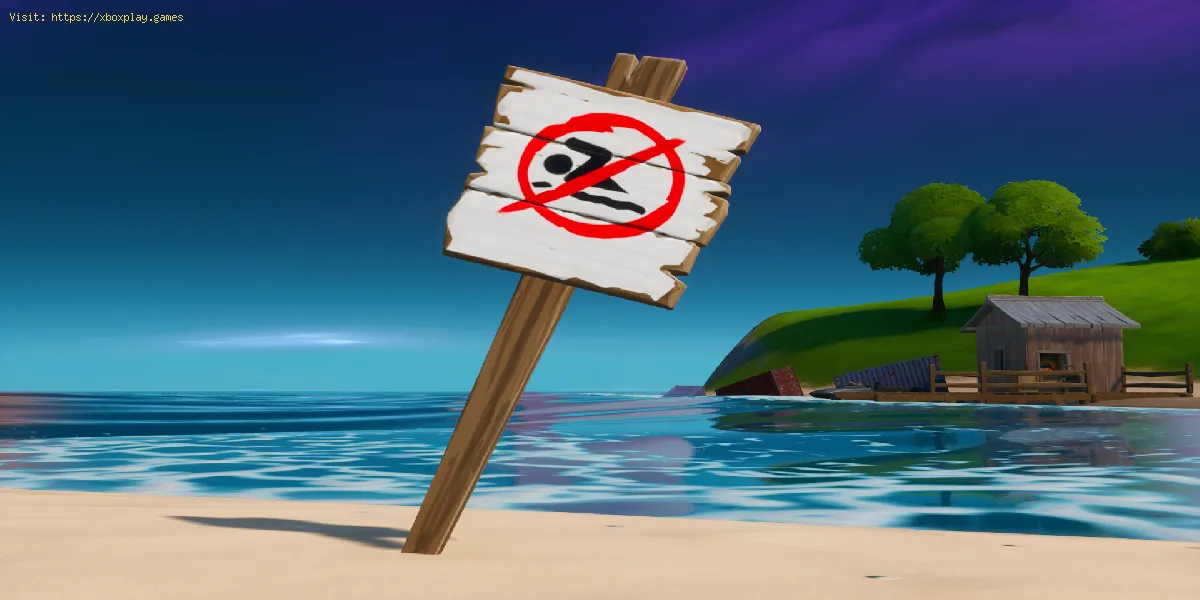 Fortnite: localização dos sinais de não nadar