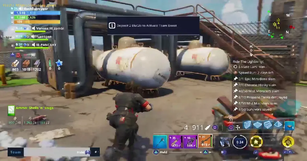 Fortnite : How to destroy structures with Propane Tanks