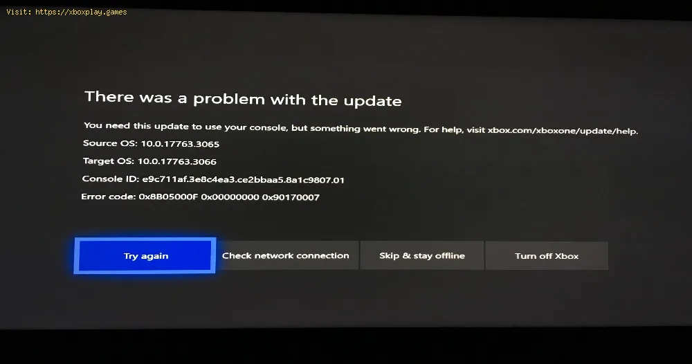 Xbox: How to fix error code 0x8b05000f