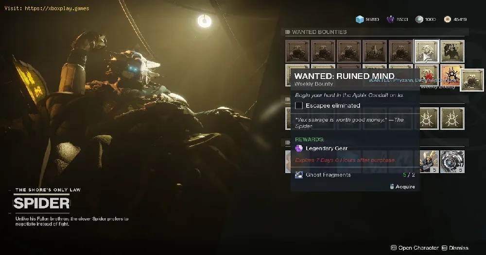 Destiny 2: Wanted Ruined Mind - Guide