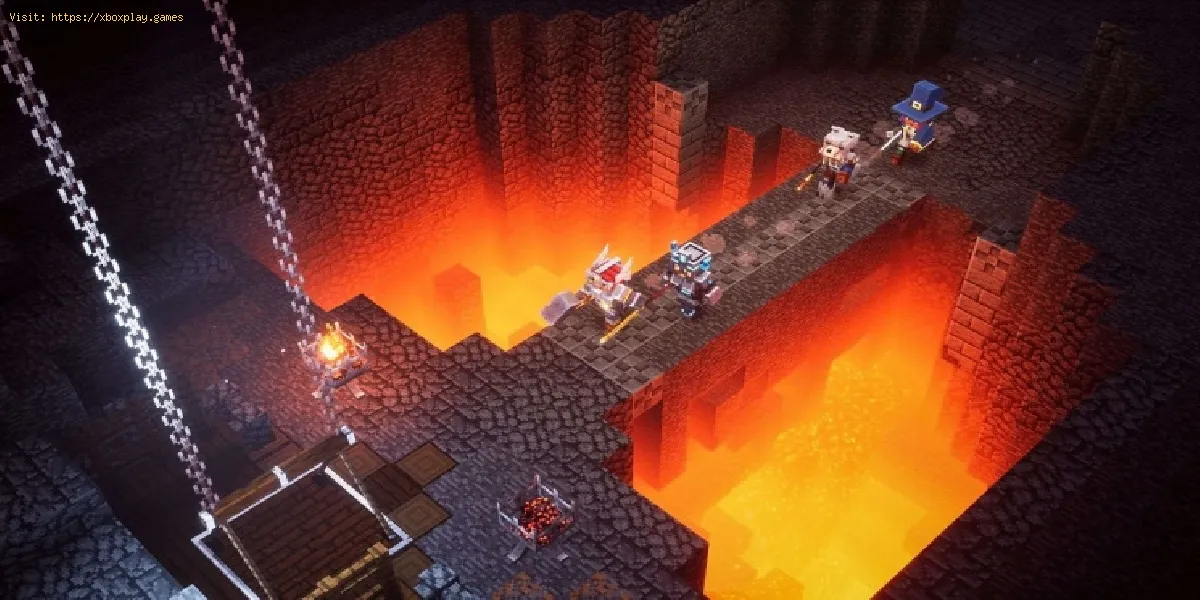 Minecraft Dungeons: Como acessar salas com blocos altos