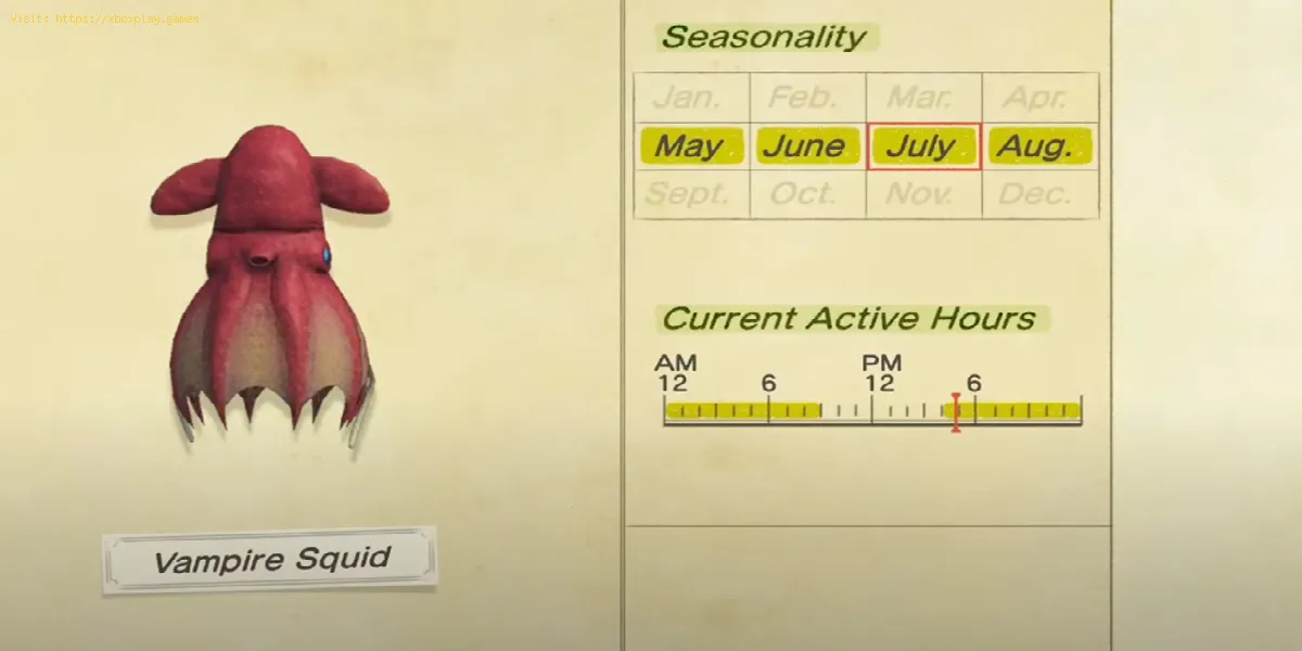 Animal Crossing New Horizons: Cómo atrapar calamar vampiro
