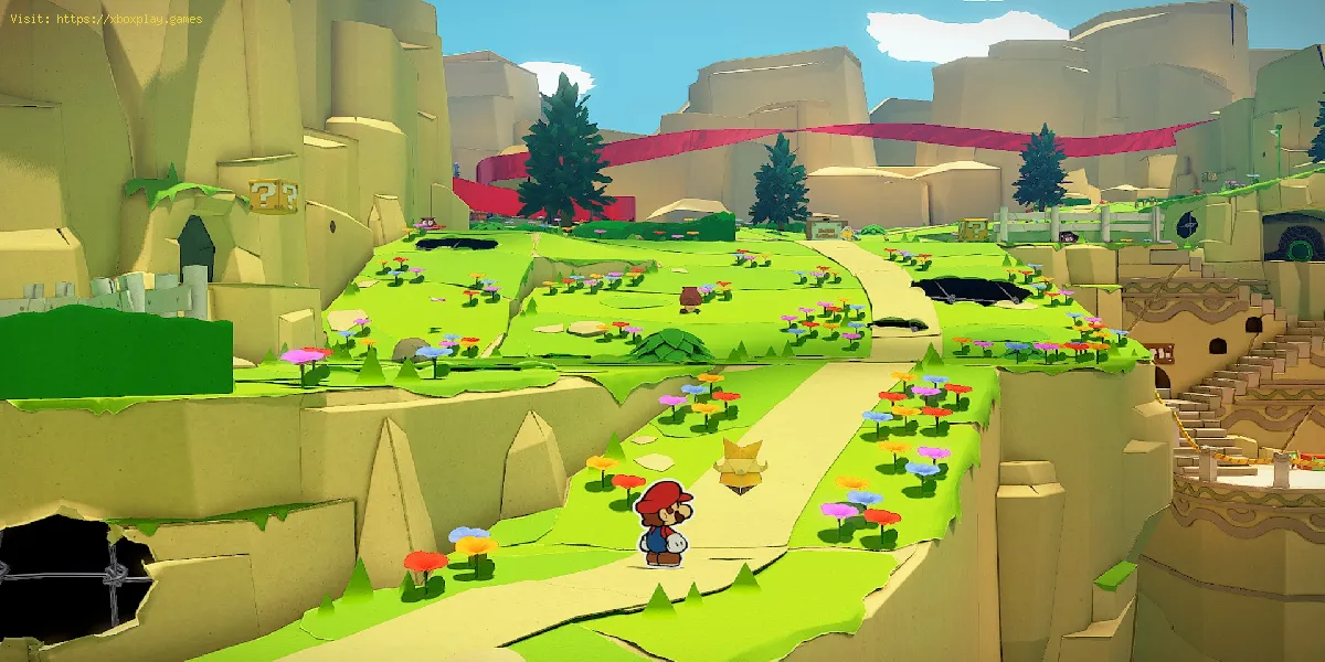 Paper Mario The Origami King: How To Past Trees With Hanging Vines In Forest