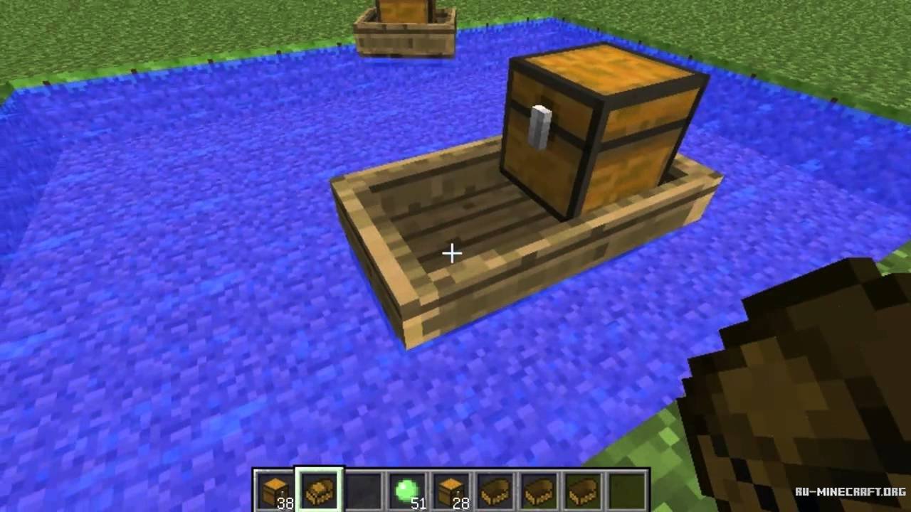 Minecraft チェスト付きのボートの作り方