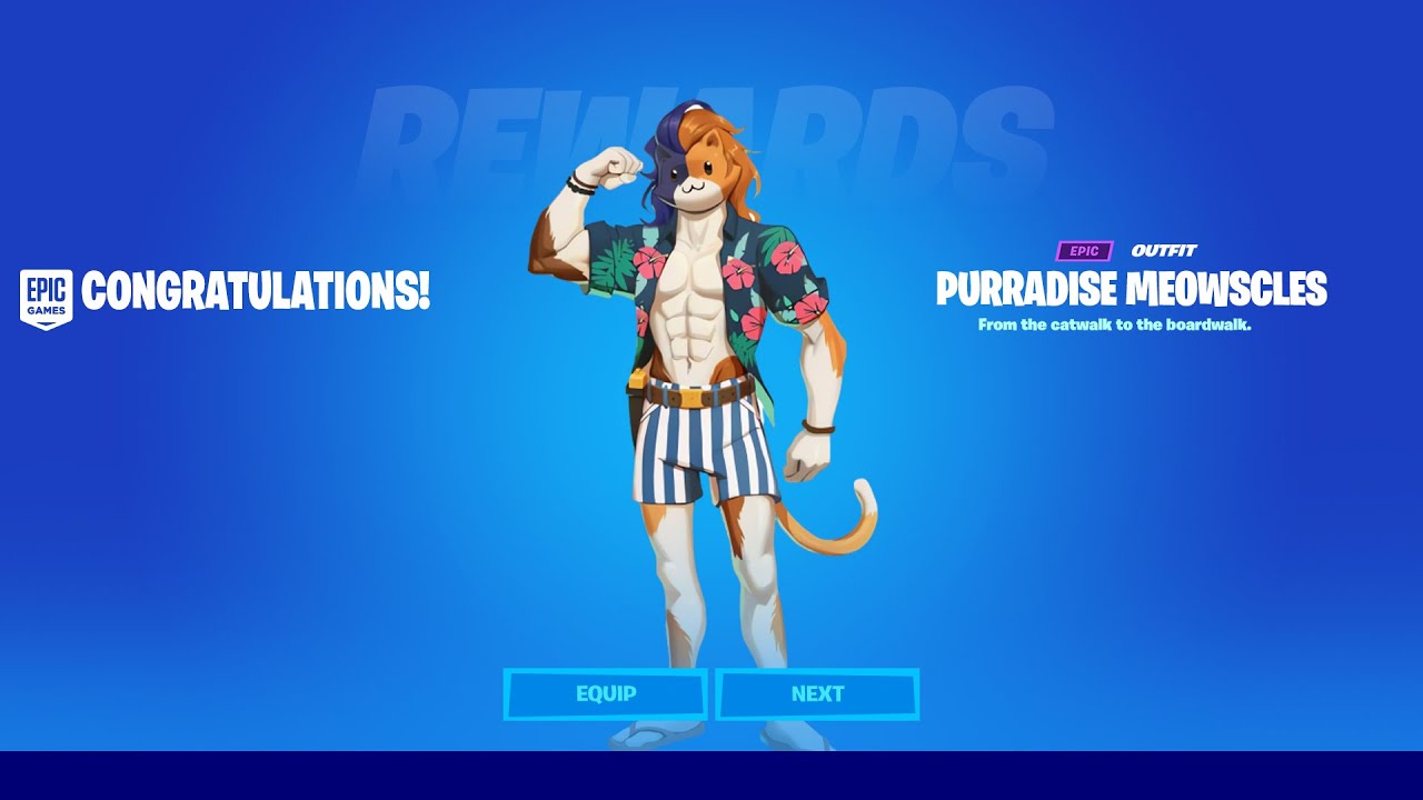 get the Purradise Meowscles skin in Fortnite
